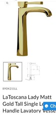 Latoscana By Paini Lady Satin Gold Faucet Vessel Filler Made In Italy NEW