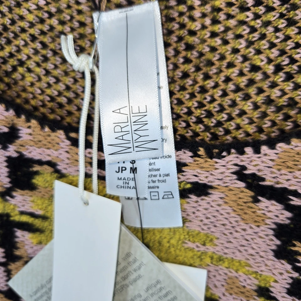 Suéter Recortado Marla Wynne Capas Colorido Tejido Manga Larga Dolman Talla S NUEVO Foto 4 de 4