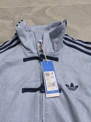Adidas Originals Chinese Style Track Jacket Light Blue Navy