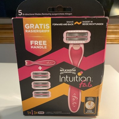 Wilkinson Sword Intuition Fab Disposable Razor 1 Handle 3 Refills FITS SCHICK