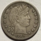 1908-D Barber Quarter — XF Condition 🔥 Original Surfaces