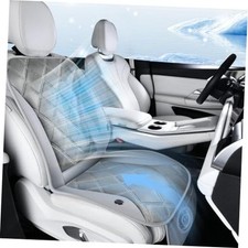 Cooling Car Seat Cushion Ventilated Car Seat Cover with 3-Speed 1 Fan Gray
