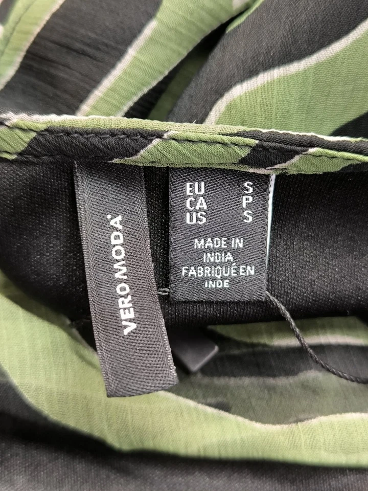 VERO MODA Vestido cruzado Mujeres Vestido Talla EU 36 verde look casual - Imagen 4 de 4