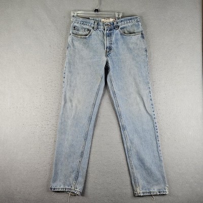 Levis 612 Slim Fit Jeans Mens 31x30 Light Wash Straight Denim Distressed