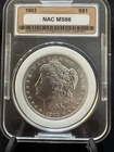 1903 Morgan Silver Dollar NAC MS66 BU UNC Frosty White Beauty (M8)