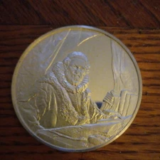 Genius of Rembrandt art round medal 925 Silver Portrait Of Remonstrant Preacher