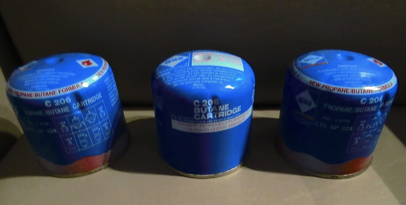 Lot of 3 Camping Gaz Butane C206 Fuel Cartridges CTC SP324/GAZ C206