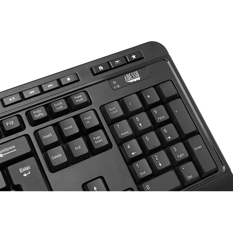 Adesso WKB-1320CB Antimicrobial Wireless Desktop Keyboard & Mouse