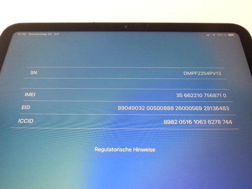 Original Display Gehäuse Apple iPad Pro 2. Gen 11" A2228 Kamera Backcover #2254 - Afbeelding 2 van 6