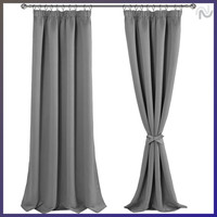 Gardinen Blickdicht Grau VerdunklungsvorhäNge Mit KräUselband 2Er Set 140X245 Cm