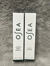 Lot 2 Osea Undaria Algae Body Oil +  Ocean Cleanser 0.6oz, Set Travel Mini New