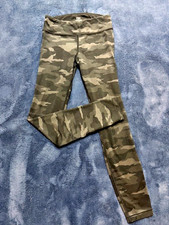 Athleta Girl Chit Chat Tight Leggings L 12 Camo Print Stretch Activewear Pants