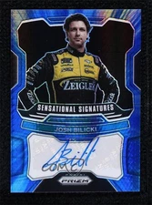 2022 Panini Prizm Blue & Carolina Hyper 4/25 Josh Bilicki Rookie Auto RC o1u