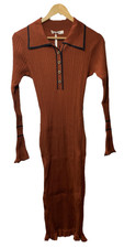 GRACE KARIN Women's Long Sleeve Sweater Dress Slim Fit V Neck Dress Size Large
