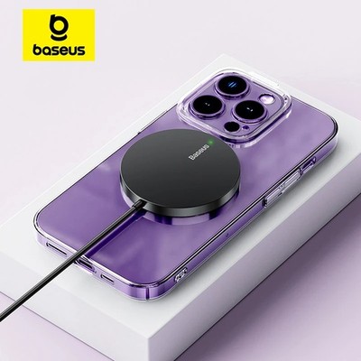 Baseus 15W Magnetic Wireless Charger for iPhone 14/13/12 - Fast, Ultra Thin