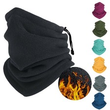 Winter Warm Fleece Neck Gaiter Tube Bandana Ski Face Mask Scarf for Cold Weather