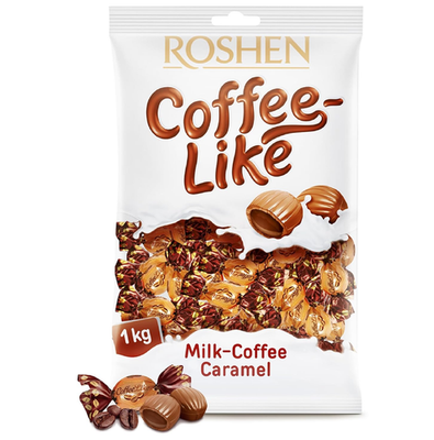 #ad Roshen Coffeelike Caramel Candy Coffee Milky Filled 2.2 lb 1kg Bulk Pack So $20.70