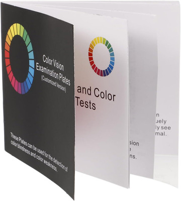 Color Blind Test Book for Color Deficiency Visual Examination Chart Portable Eye