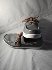 Sperry Top Sider Grey Leather Boat Shoe Size 10.5 Mens STS18788