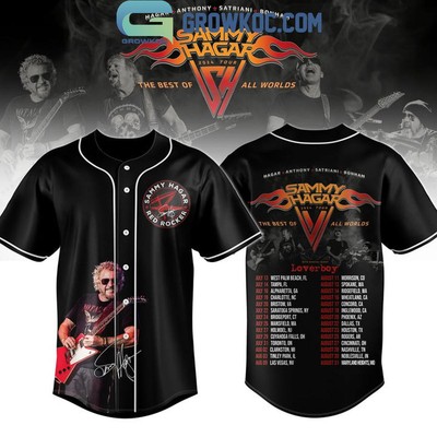 Sammy Hagar The Best Of All Worlds Loverboy Baseball Jersey With Sewn Trim
