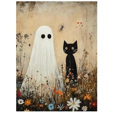 Black Cat Diamond Art Kits for Adults,Ghost 5D Diamond Painting Kits for Adul...