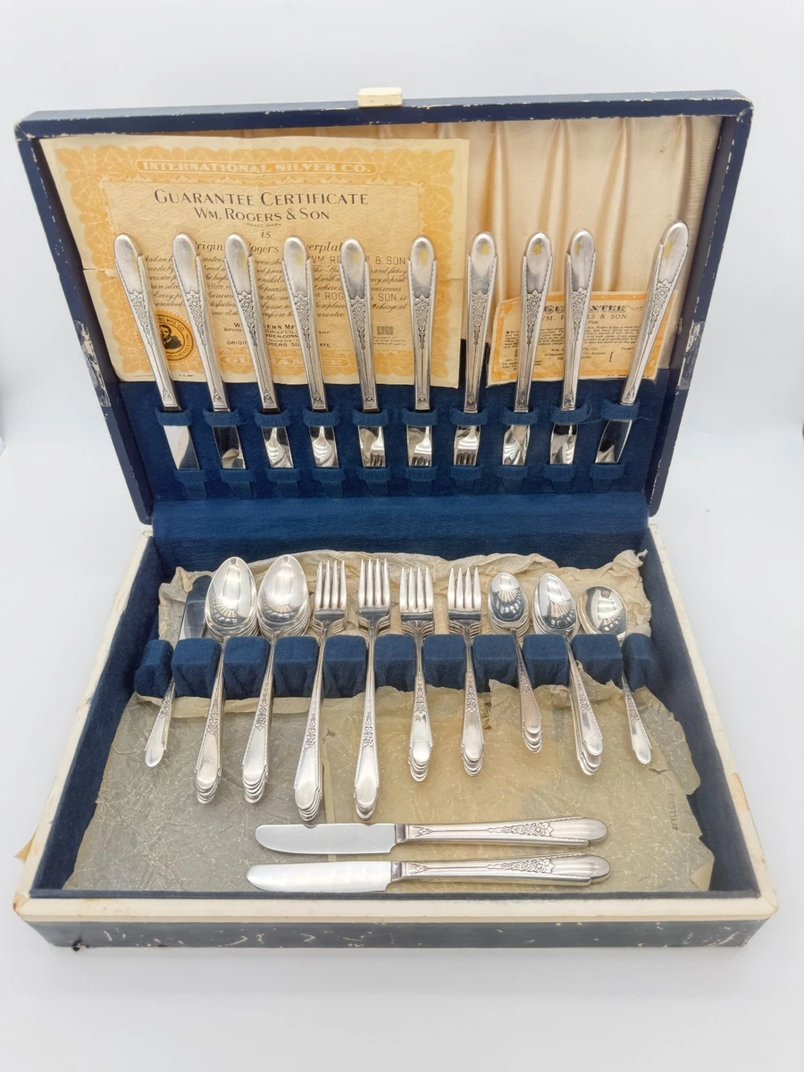Wm. Rogers & Son Flatware-Set Antique US Silver-Plated Flatware