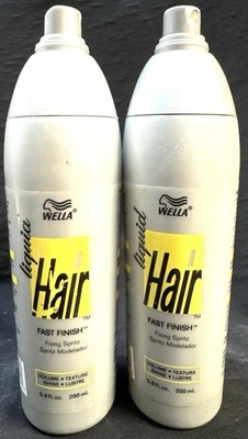 2 wella liquid hair fast finish fixing spritz 6.8oz spray SCUFFED BOTTLE