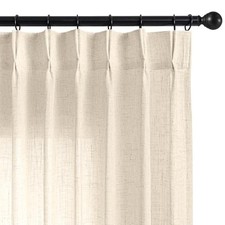 Pinch Pleated Curtains 84 Inch Long 2 40"W x 84"L (Pack of 2) Natural Linen
