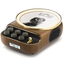 Retro Portable CD Players with Bluetooth Speakers, FM Radio, Night Light, LCD...