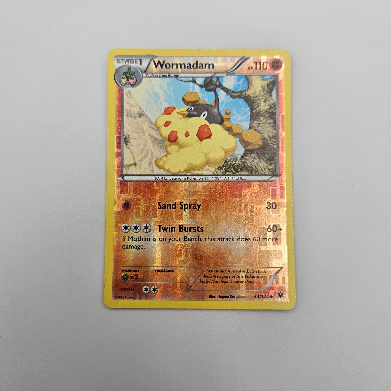 WORMADAM 44/124 - XY Fates Collide - Reverse Holo - Pokemon Card - MP
