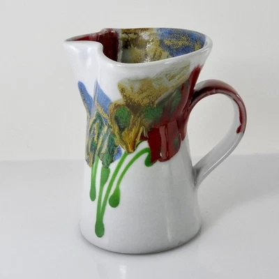 DARTINGTON STUDIO POTTERY JANICE TCHALENKO POPPIES DESIGN JUG - Image 1 of 4