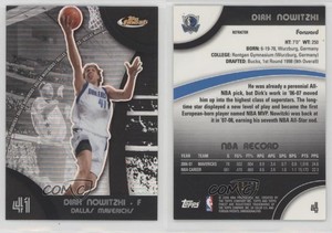 2007-08 Topps Finest Black Refractor /75 Dirk Nowitzki #4 HOF