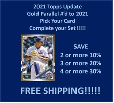 2021 Topps Update Gold Parallel #'d to 2021 You Pick/Choose Card SPECIAL!!!!!!