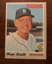 1970 Topps Baseball Mayo Smith # 313 Detroit Tigers