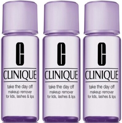 Lot 3 Clinique Take The Day Off Makeup Remover For Lids, Lashes&Lips 1.7oz/50ml