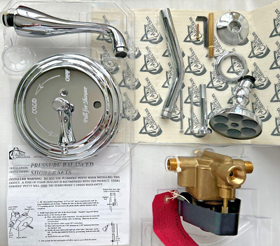 NOS Andre Collection Cristina Chrome Tub Shower Faucet Trim & Valve ...