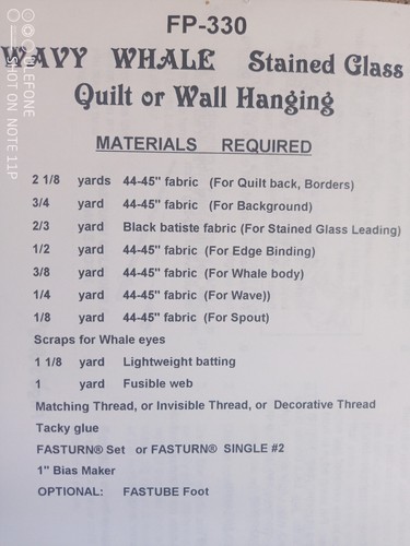WAVY WHALE-Stained Glass Baby QUILT or WALL-HANGING-Pattern-Instructions-UNCUT - Picture 2 of 2