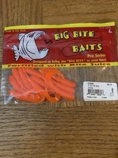 Big Bite Baits Curl Tail Grub Orange