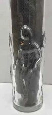 Collectible Adult Males Flexing Libbey Clear 8.75” Tall Glass Vase Decor Vintage