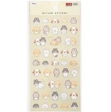Sticker Sheet "Animal - Rabbit" Daiso Japan