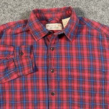 Vintage Levis Strauss Mens Medium Plaid Long Sleeve Button up Shirt Oversized