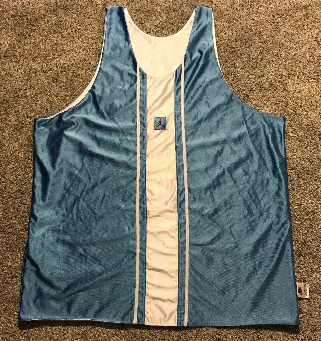 Vintage 90s Mens XXL Nike Jordan UNC North Carolina Reversible