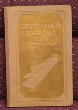 Classic Packard Eight Motor Cars, Packard Motor Co, Gold, Copyright 1930