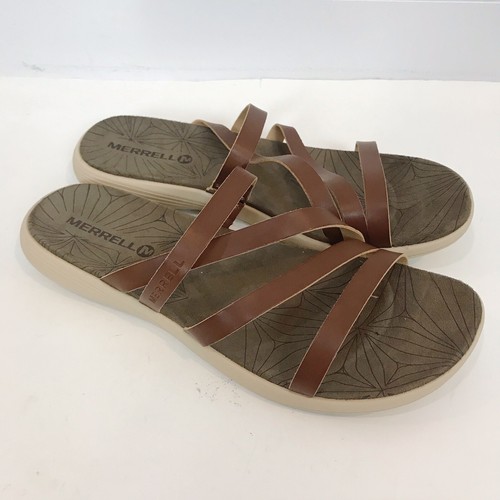 merrell women's duskair seaway slide leather sandal