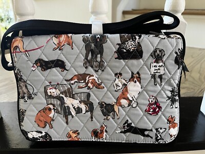 Vera Bradley DOG SHOW Convertible Flap Crossbody bag Dachshund Collie Bassett