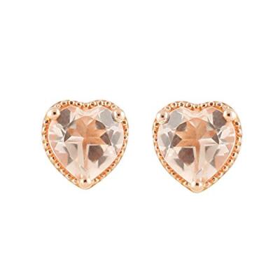 Pinctore 14K Rotgold über Sterlingsilber 1,3ctw Morganit Ohrstecker.
