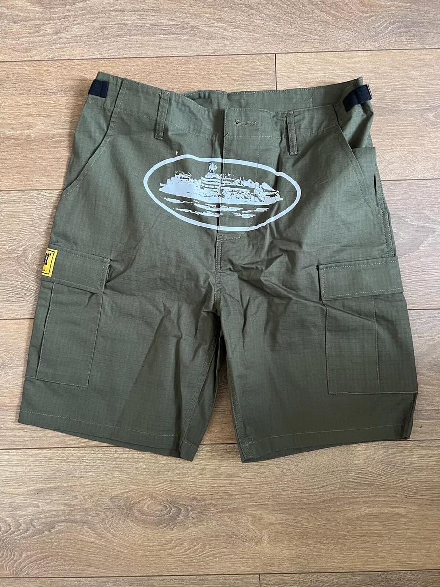 Corteiz Alcatraz Cargo Shorts Army Green - L | eBay