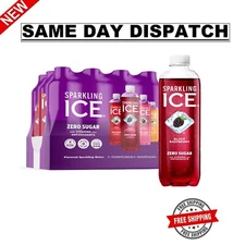 Sparkling Ice Purple Variety Pack Flavored Water Zero Sugar 17 Fl Oz 12 Count