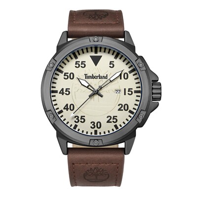 Timberland Men's Analog Watch With Date Indicator With Leather