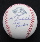 Eric Soderholm Signed/Auto Yankees 100th OML Baseball JSA Inscr  186928